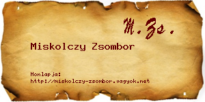 Miskolczy Zsombor névjegykártya